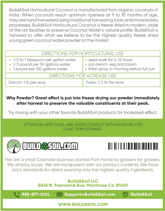 Coconut Water Powder - Raw Freeze Dried Organic
