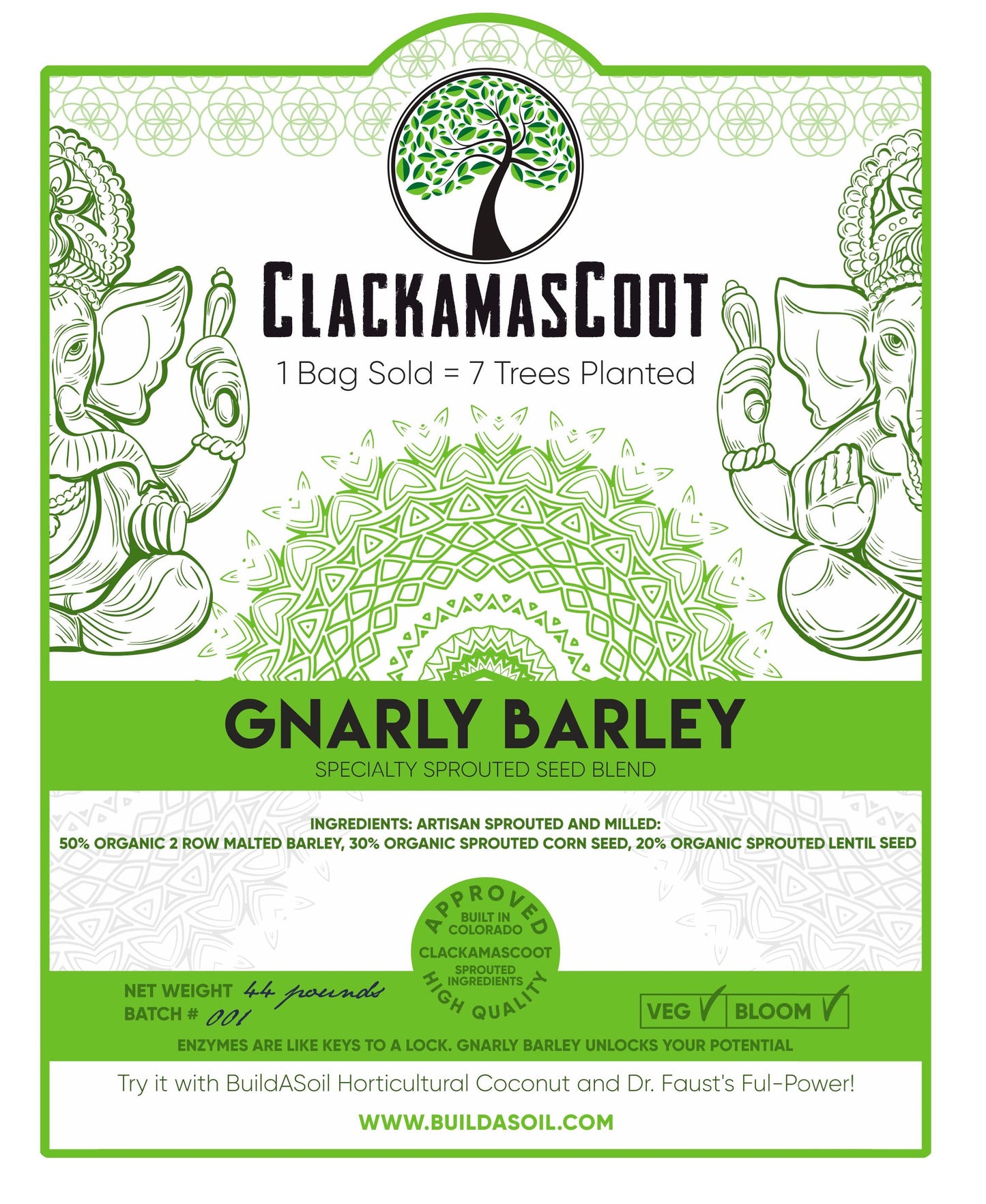 Clackamas Coots Official Gnarly Barley - Artisan Sprouted Seed Blend